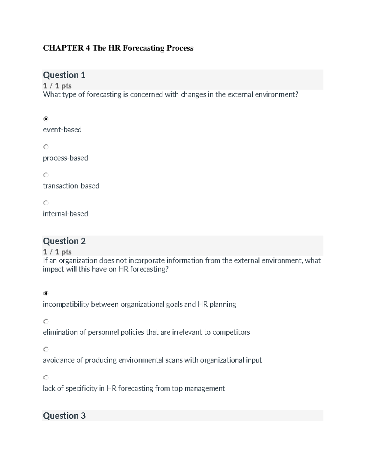 Chapter 4 the hr forecasting process chapter 4 the hr forecasting