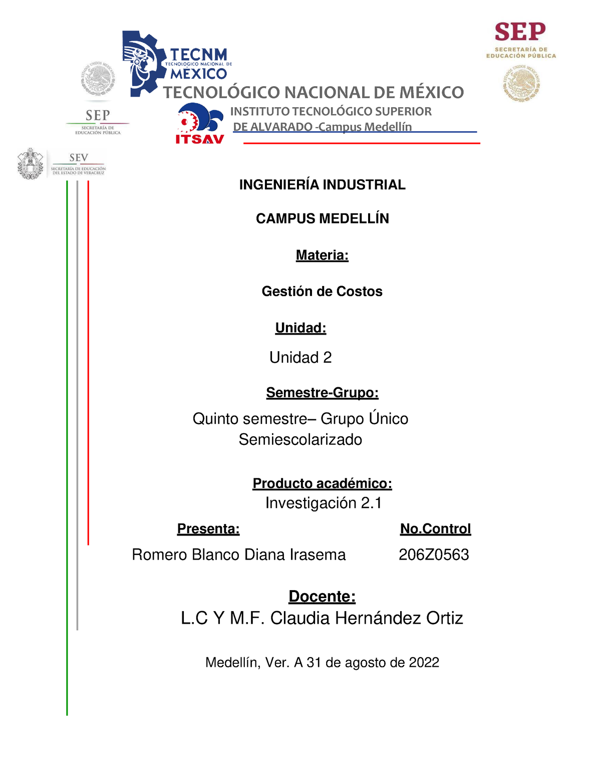 Investigación 2.1 - Romero Blanco Diana Irasema - TECNOL”GICO NACIONAL ...