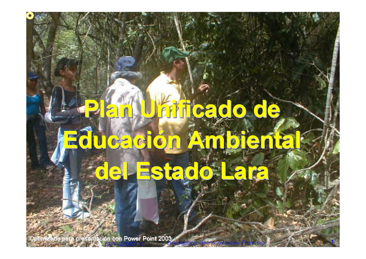 Educacion Ambiental - Conservación De Suelos Y Agua - Plan Unificado De ...