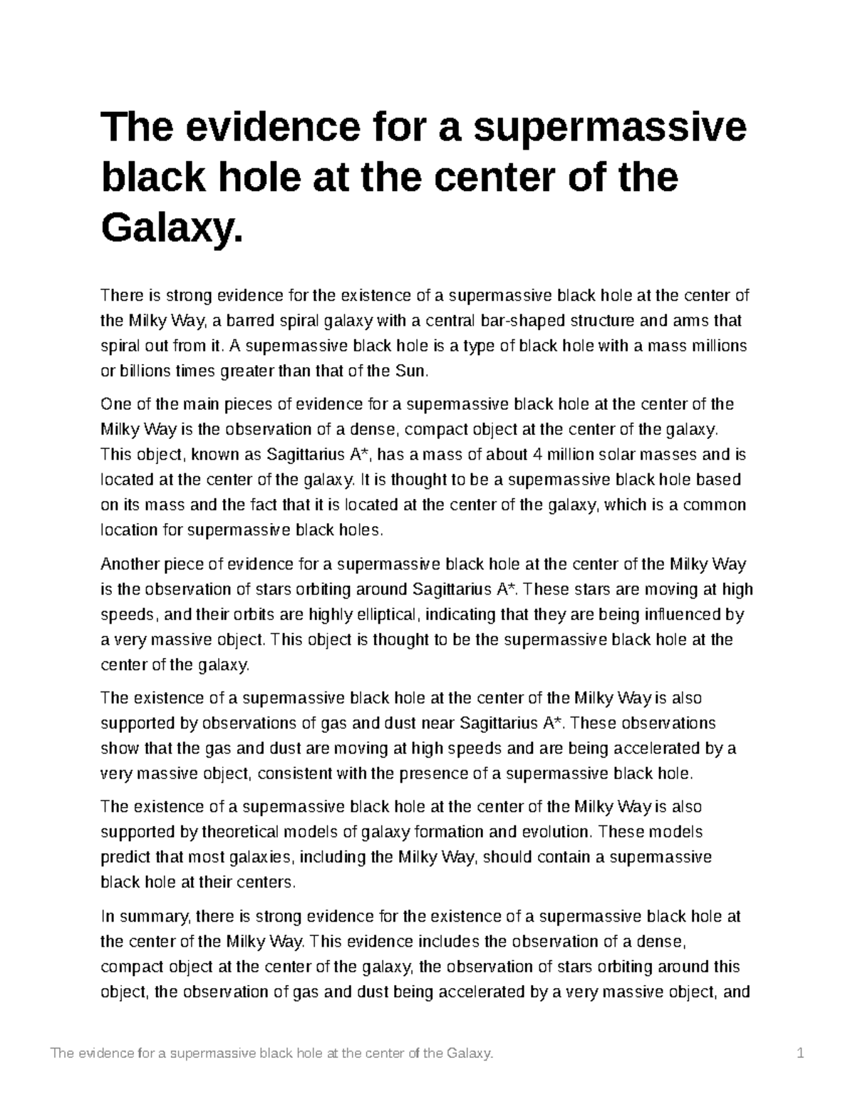 research papers on black holes