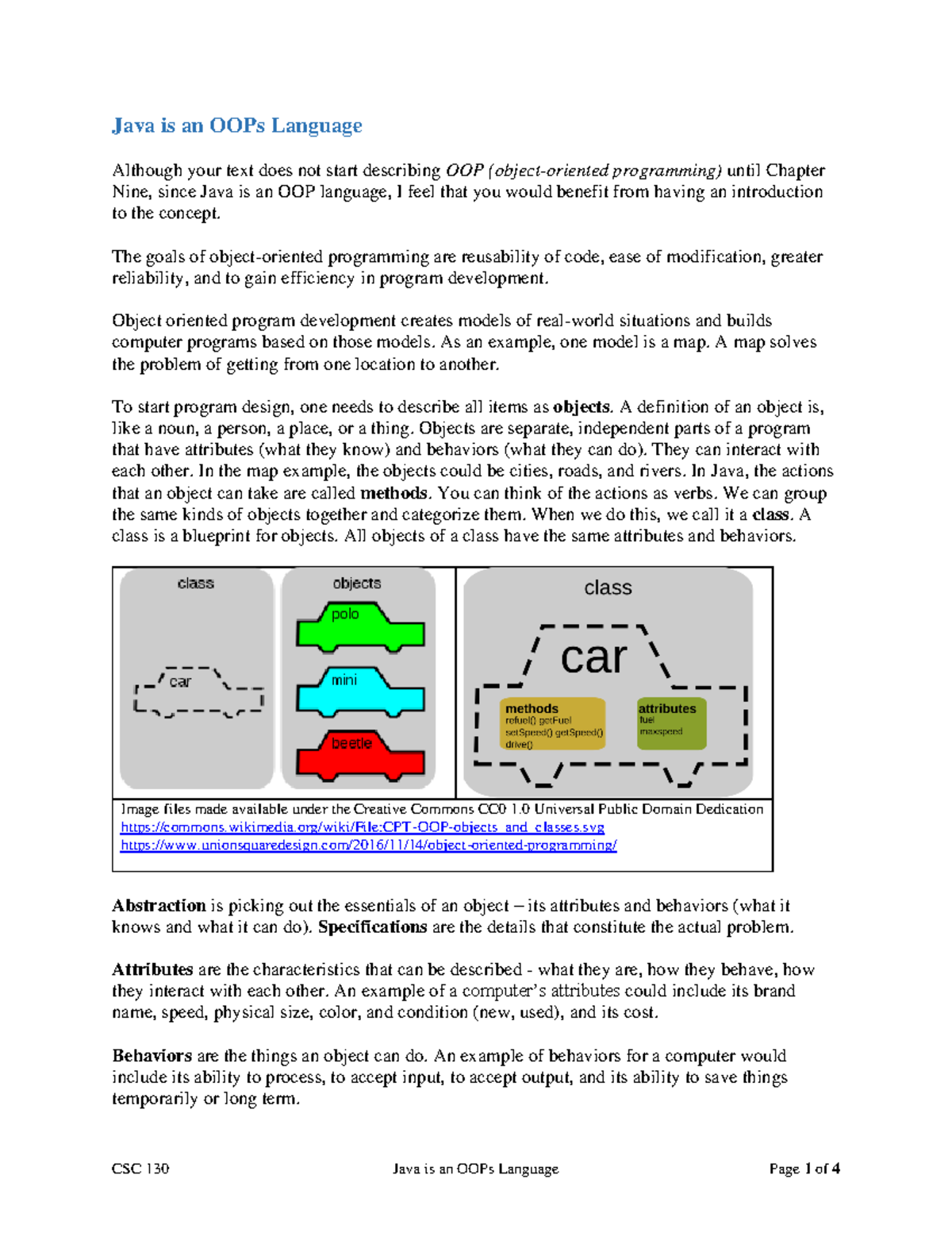 Java is an OOPs Language - The goals of object-oriented programming are ...