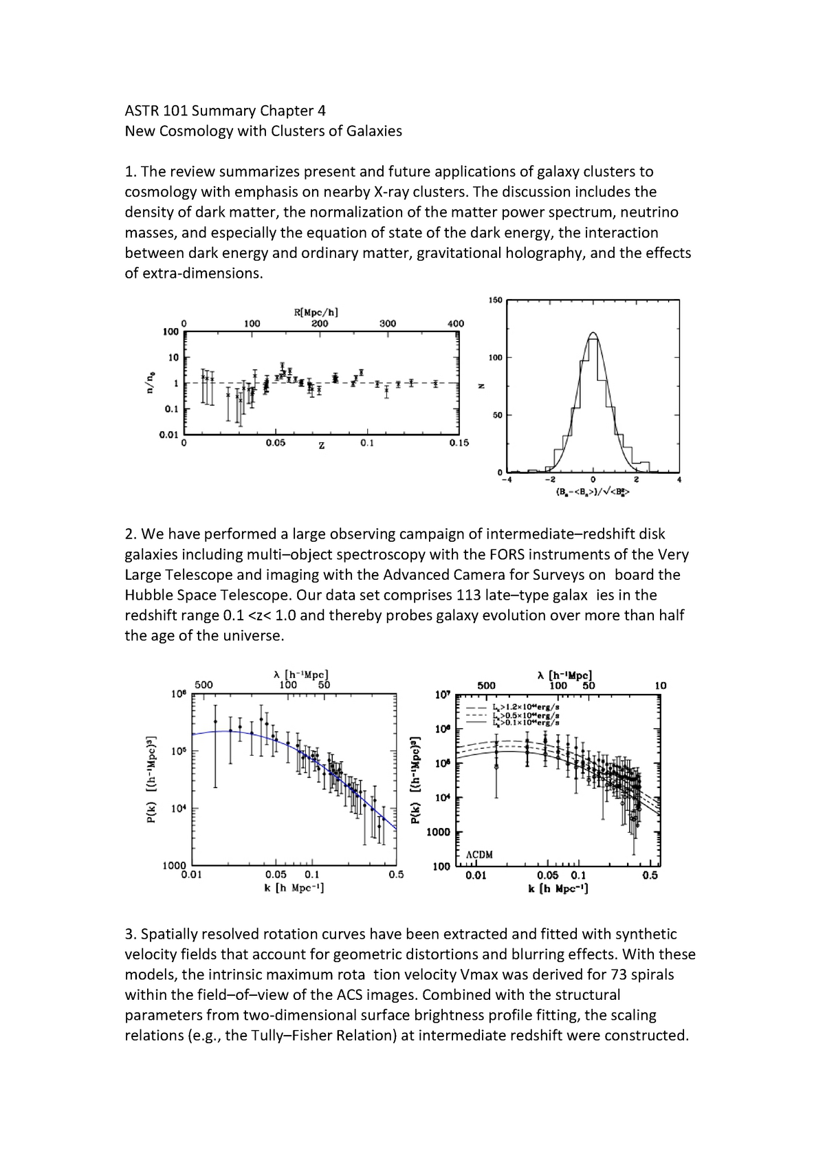 ASTR 101 Summary Chapter 4 - ASTR 101 Summary Chapter 4 New Cosmology ...