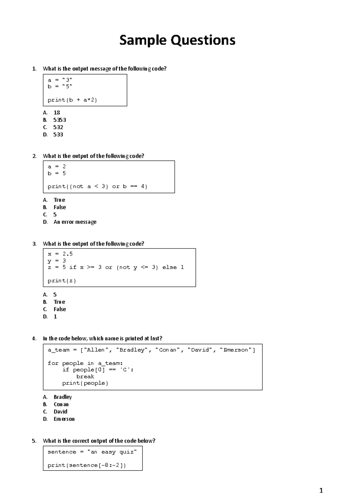 Sample/practice exam 2019, questions and answers - Warning: TT ...