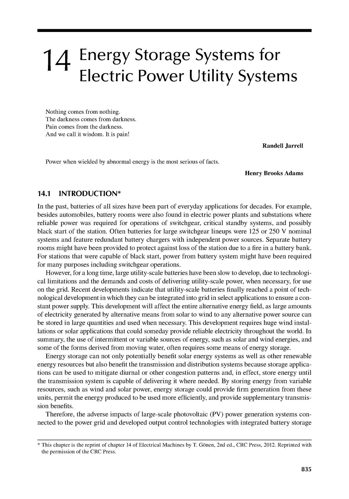 Bab 14 Energy Storage Systems For Electric Power Utility Systems - 835 ...