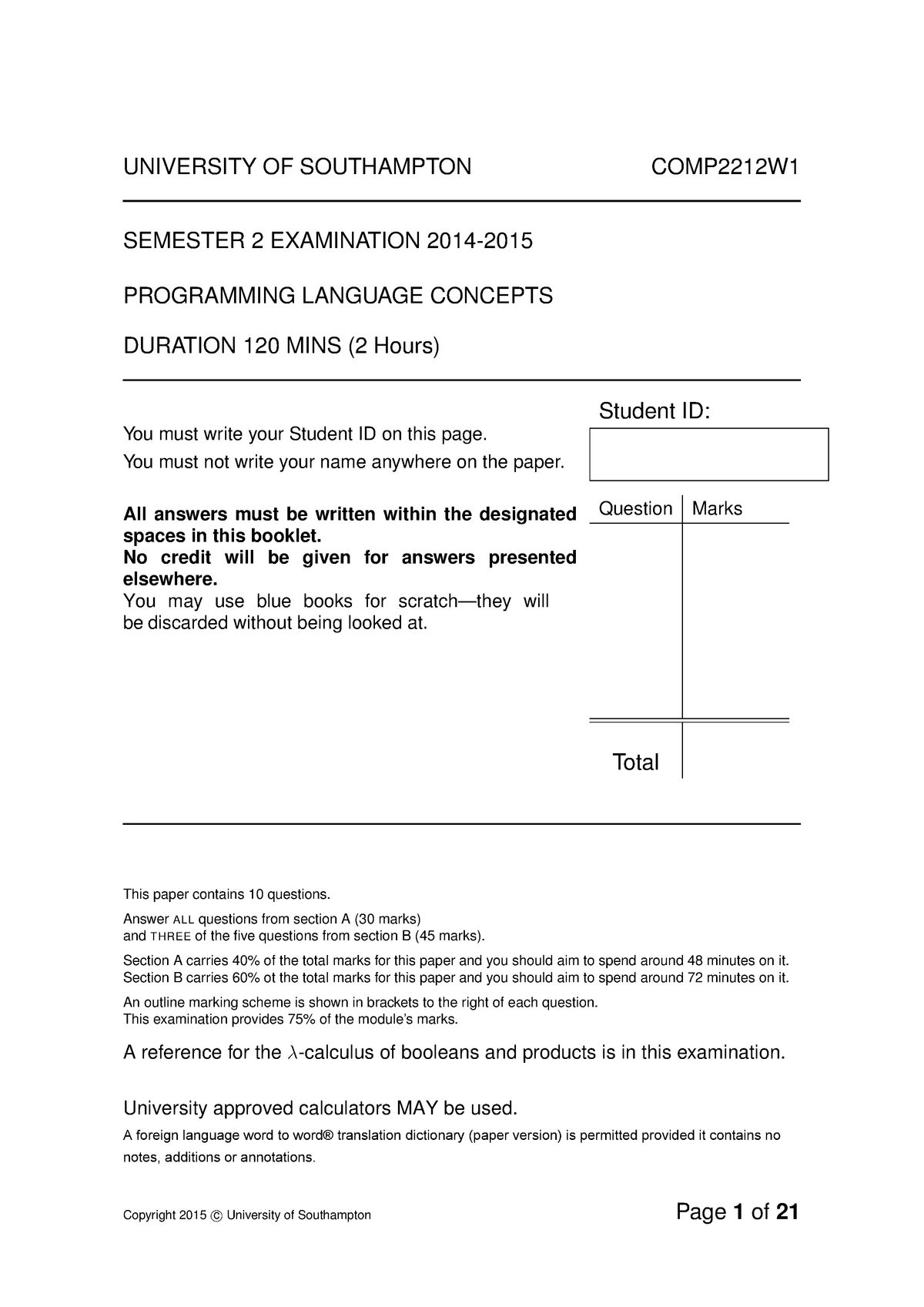 assignments university of southampton