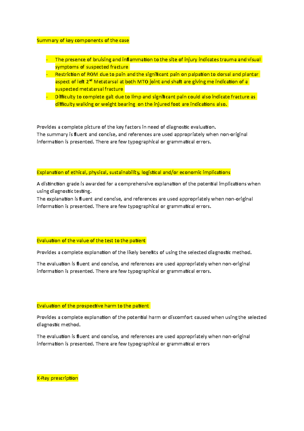 Case study 1 draft 1 - Summary of key components of the case The ...