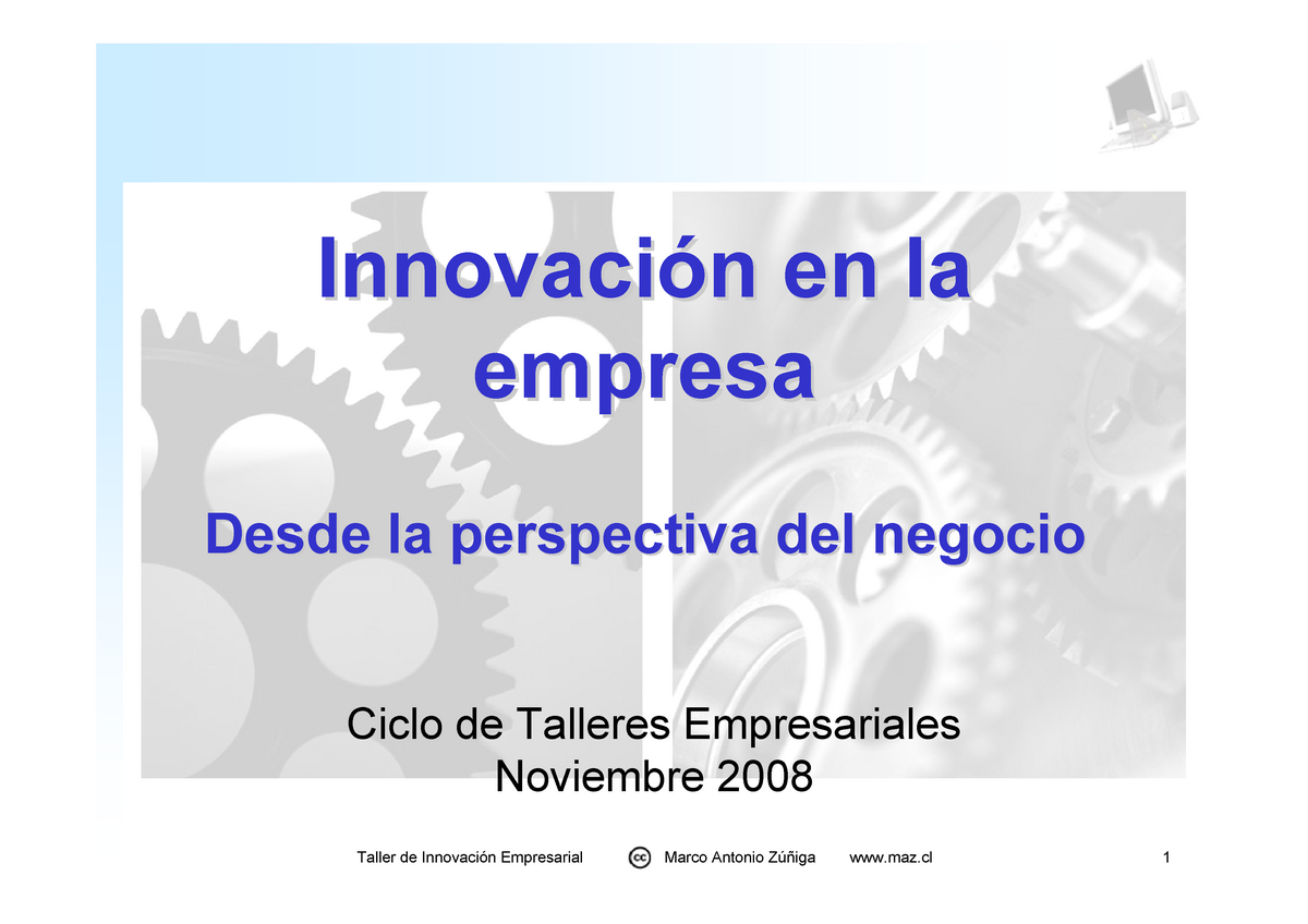 Taller Innovacion Empresarial 1229901223698210 1 - Innovaci Innovaci ó ...