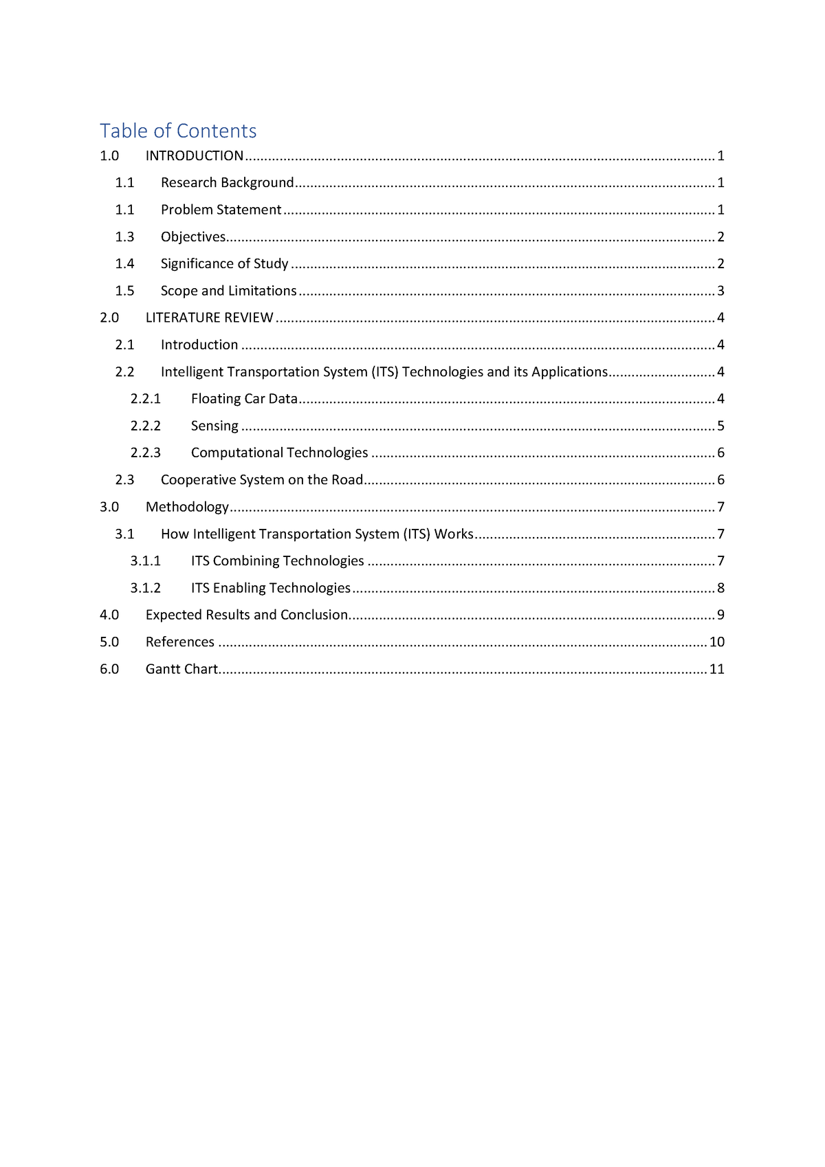 ECC Project - Table of Contents 1 INTRODUCTION 1 Research - Studocu