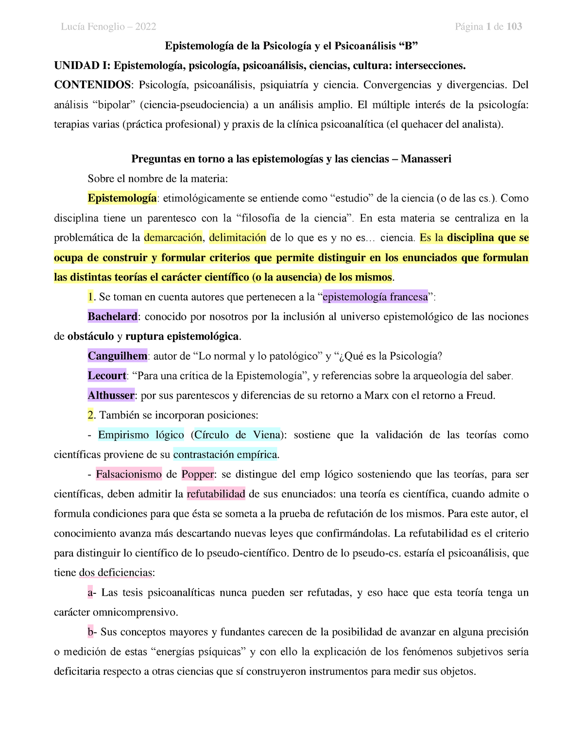 Resumen Epis B - Epistemología De La Psicología Y El Psicoanálisis “B ...