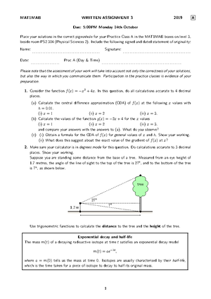 Maths investigation y12 1 - 5/2/ Shaye C COMET BAY COLLEGE, YEAR 12 ...