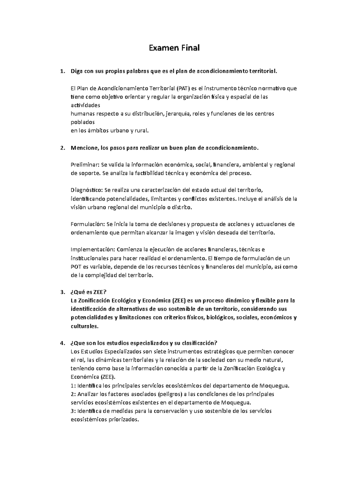 Examen Final USTEDES MISMOS SON Examen Final Diga Con Sus Propias