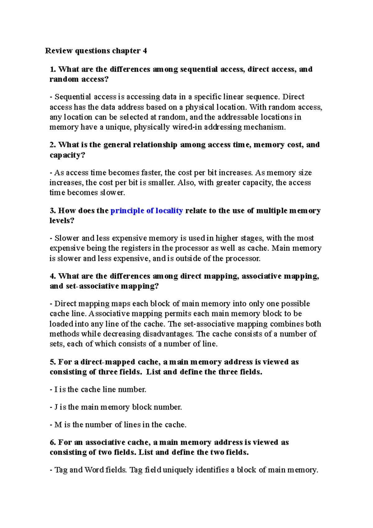 Reviewquestionschapter4 4 Review questions chapter 4 What are the