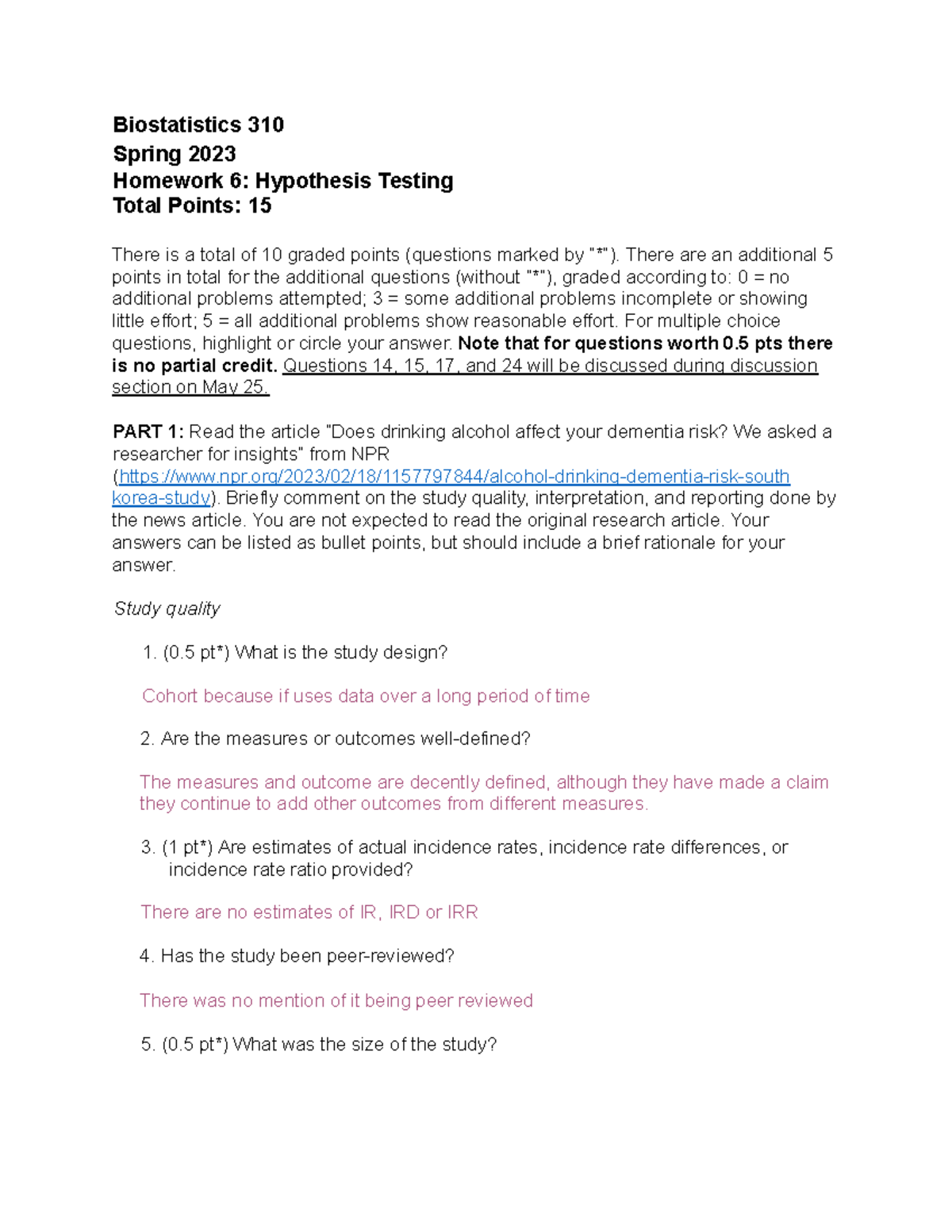 Biost 310HW6 - mhgckhgclh - Biostatistics 310 Spring 2023 Homework 6 ...