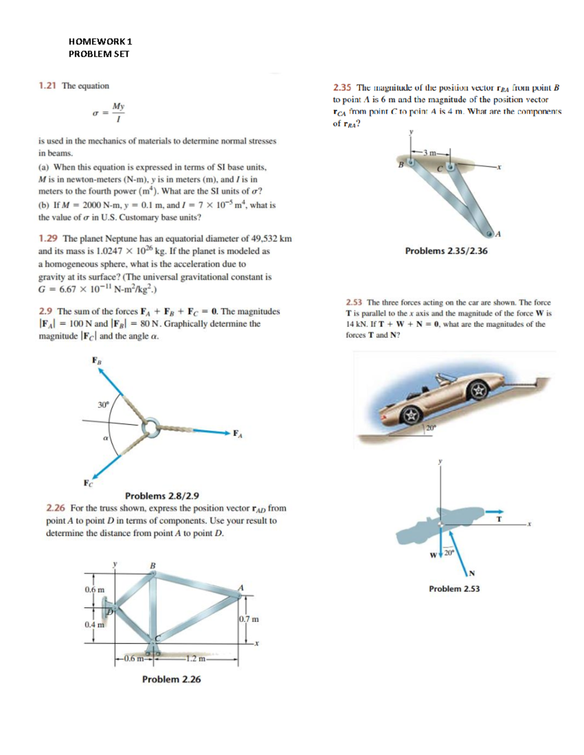 Homework 1 Problems Gen Eng 205 2 Warning Tt Undefined Function 32 Homework 1 Problem Set 1184