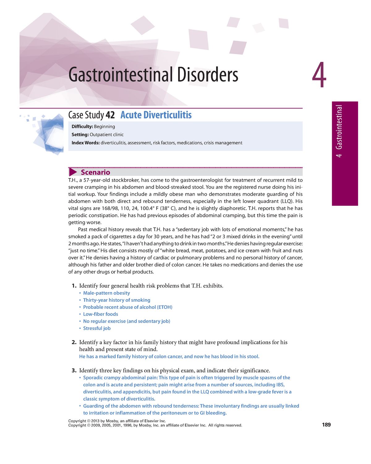case study 43 gastrointestinal disorders