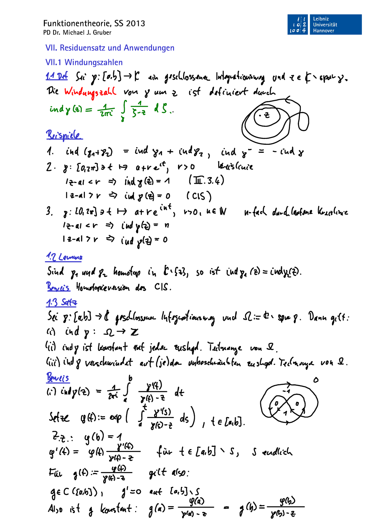 eth funktionentheorie skript