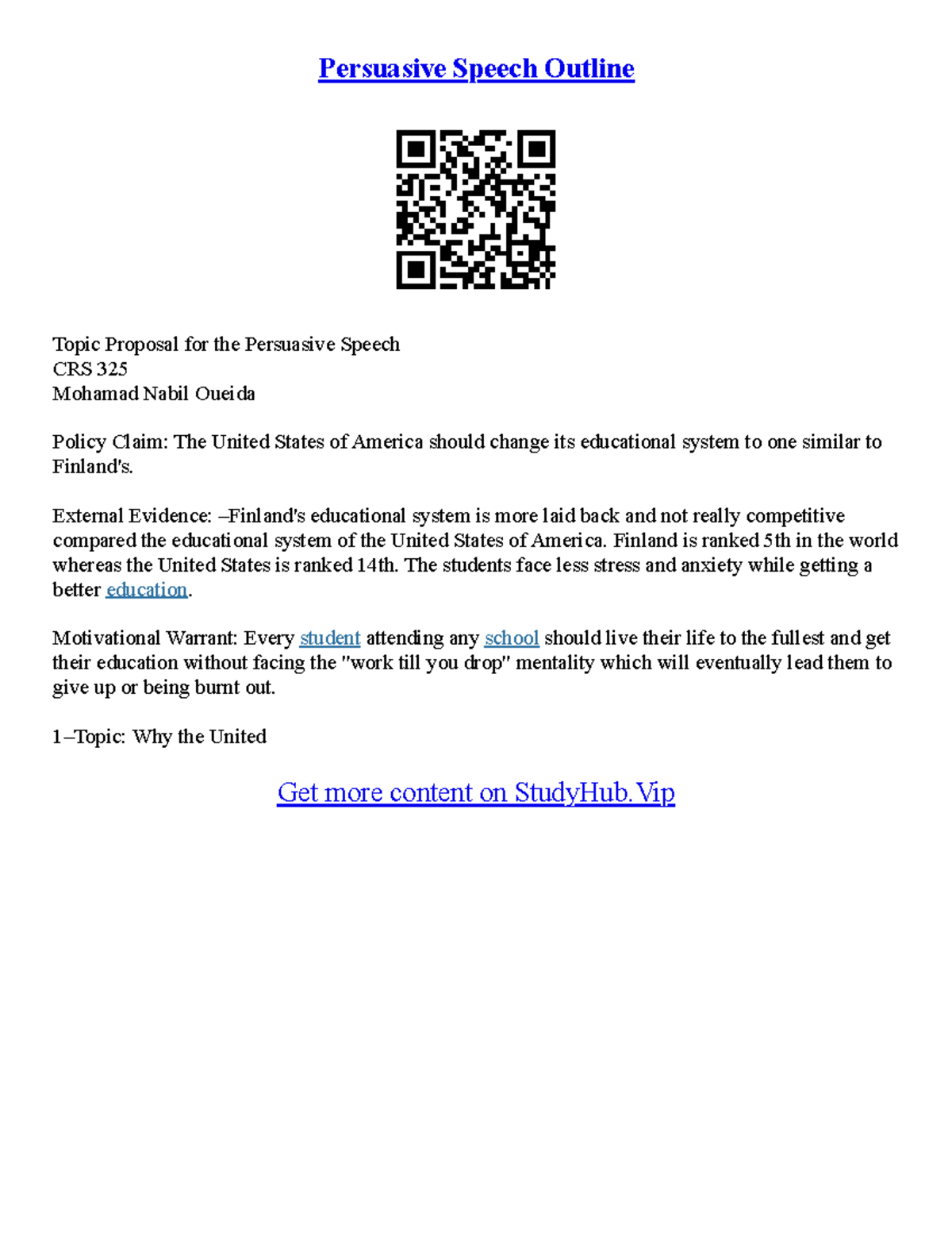 Essay Proposal Outline - Persuasive Speech Outline Topic Proposal for ...
