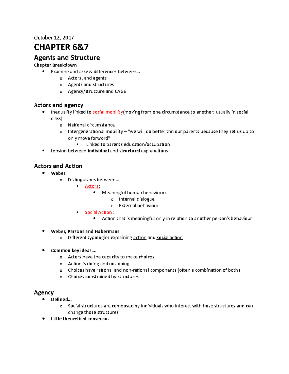 Chapt 6 & 7 - agency - October 12, 2017 CHAPTER 6&7 Agents and ...