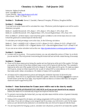 The Chem 1A Study Guide - THE Ultimate Best Comprehensive CHEM 1A Study ...