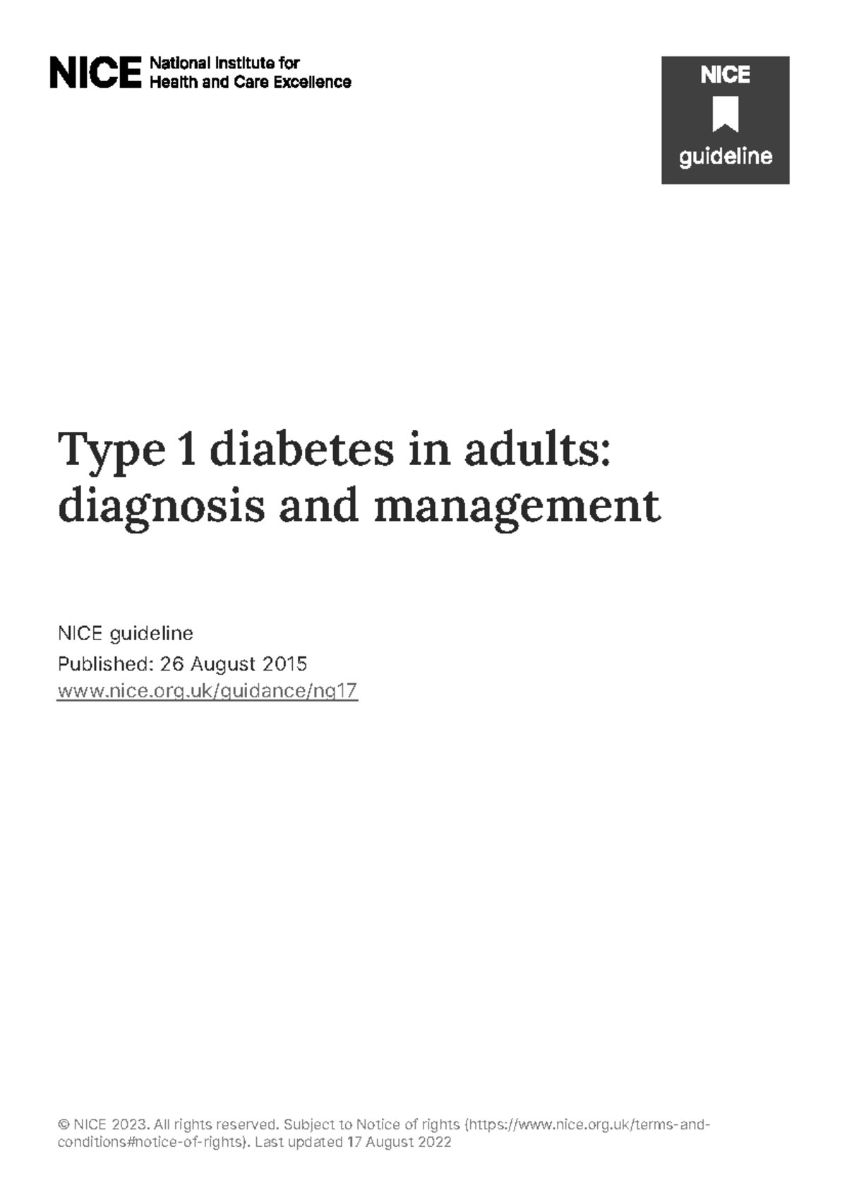 Type 1 diabetes in adults diagnosis and management pdf 1837276469701 ...