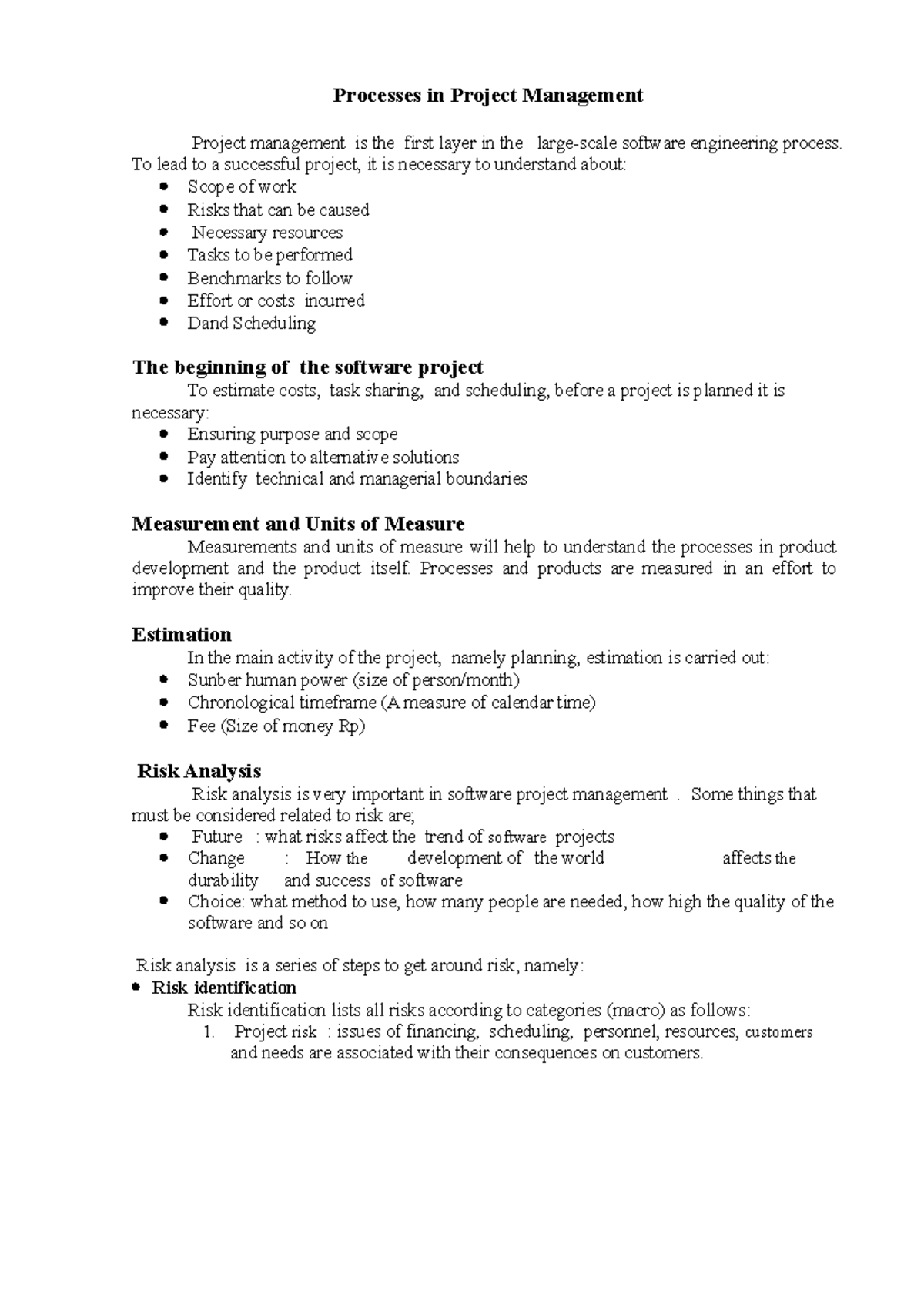 Processes in Project Management - Processes in Project Management ...