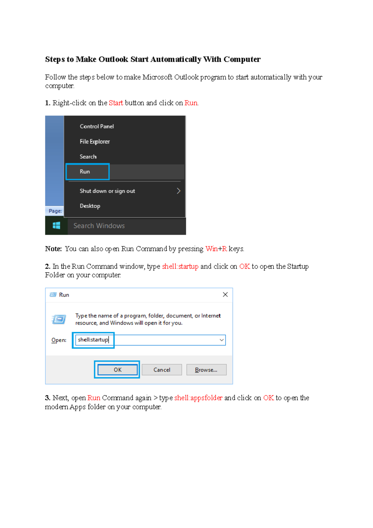 Outlook Startup Automatically Windows 10 – EJLA