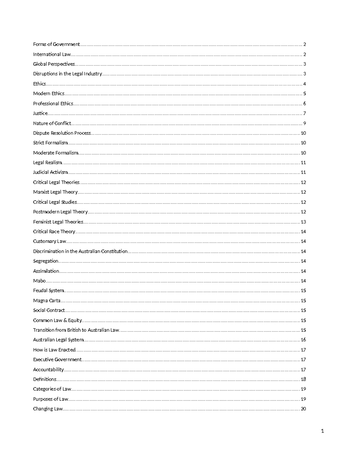 Legal Foundations B Exam Notes - Forms Of - Studocu