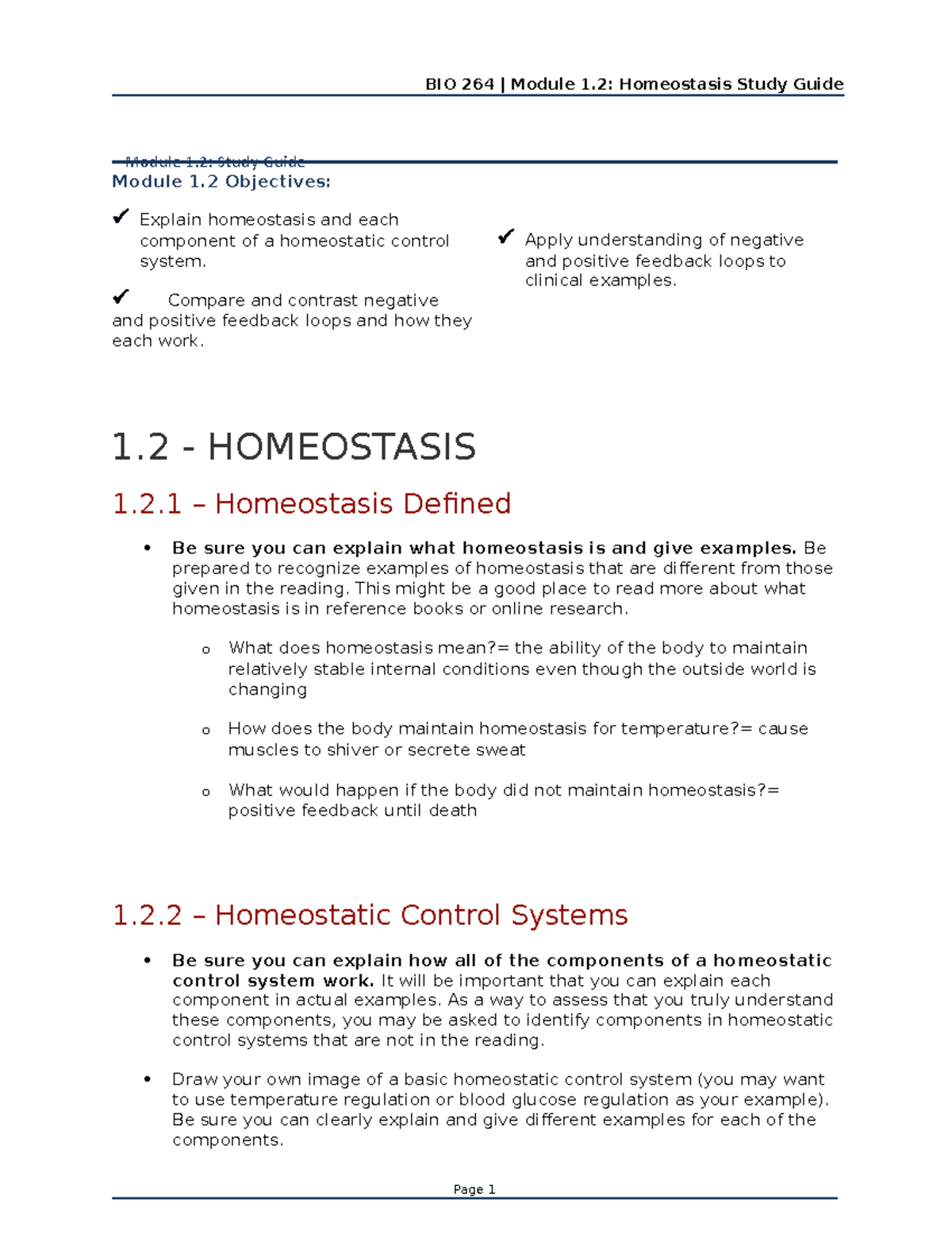 bio264-1-module-1-objectives-explain-homeostasis-and-each-component