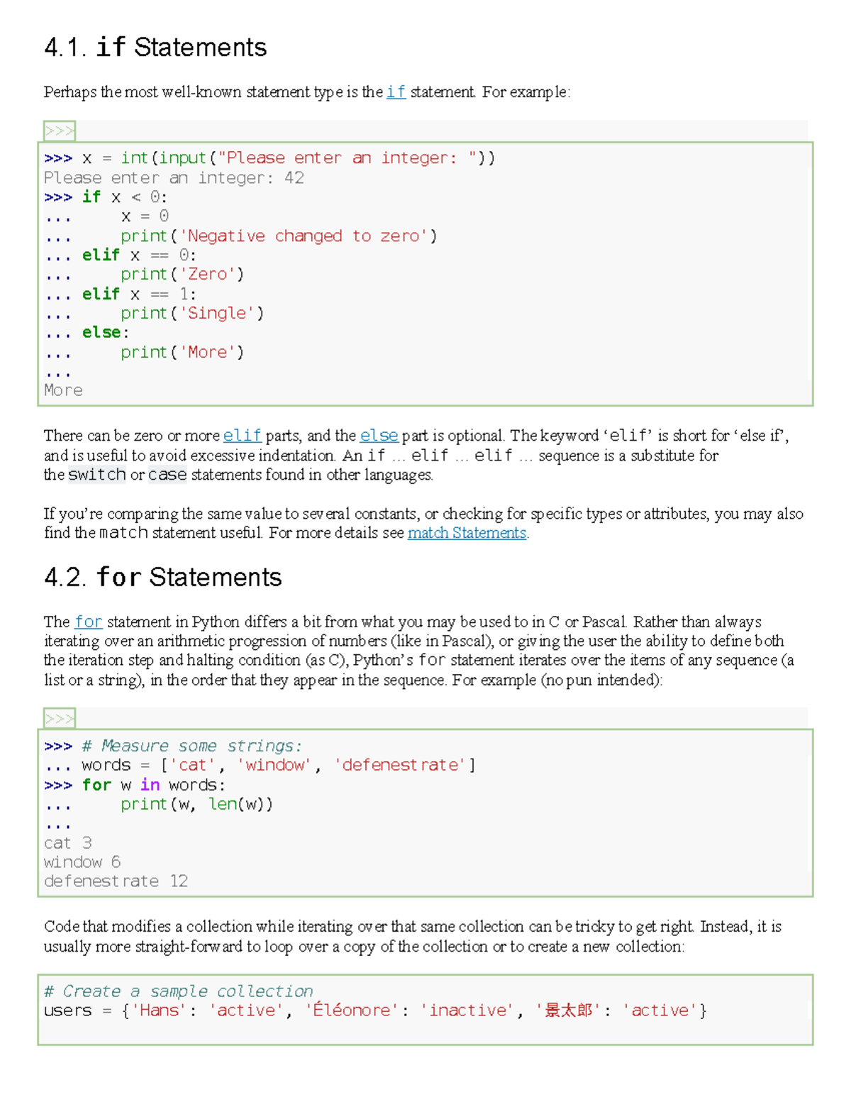 Python Notes - 4. if Statements Perhaps the most well-known statement ...