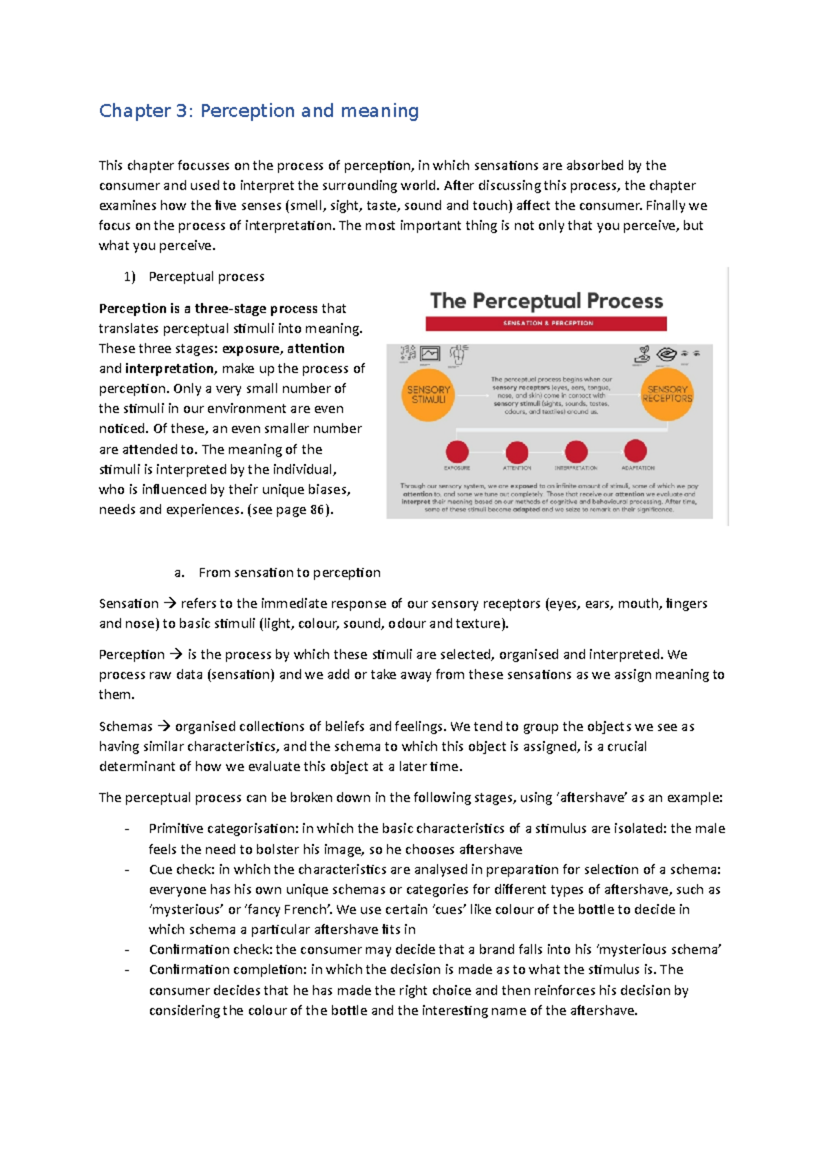 Chapter 3 - Consumer Behaviour - Chapter 3: Perception And Meaning This ...