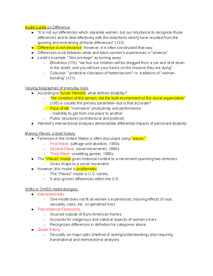 GWSS Week 1 - Introduction To Gender, Women, And Sexuality Studies ...