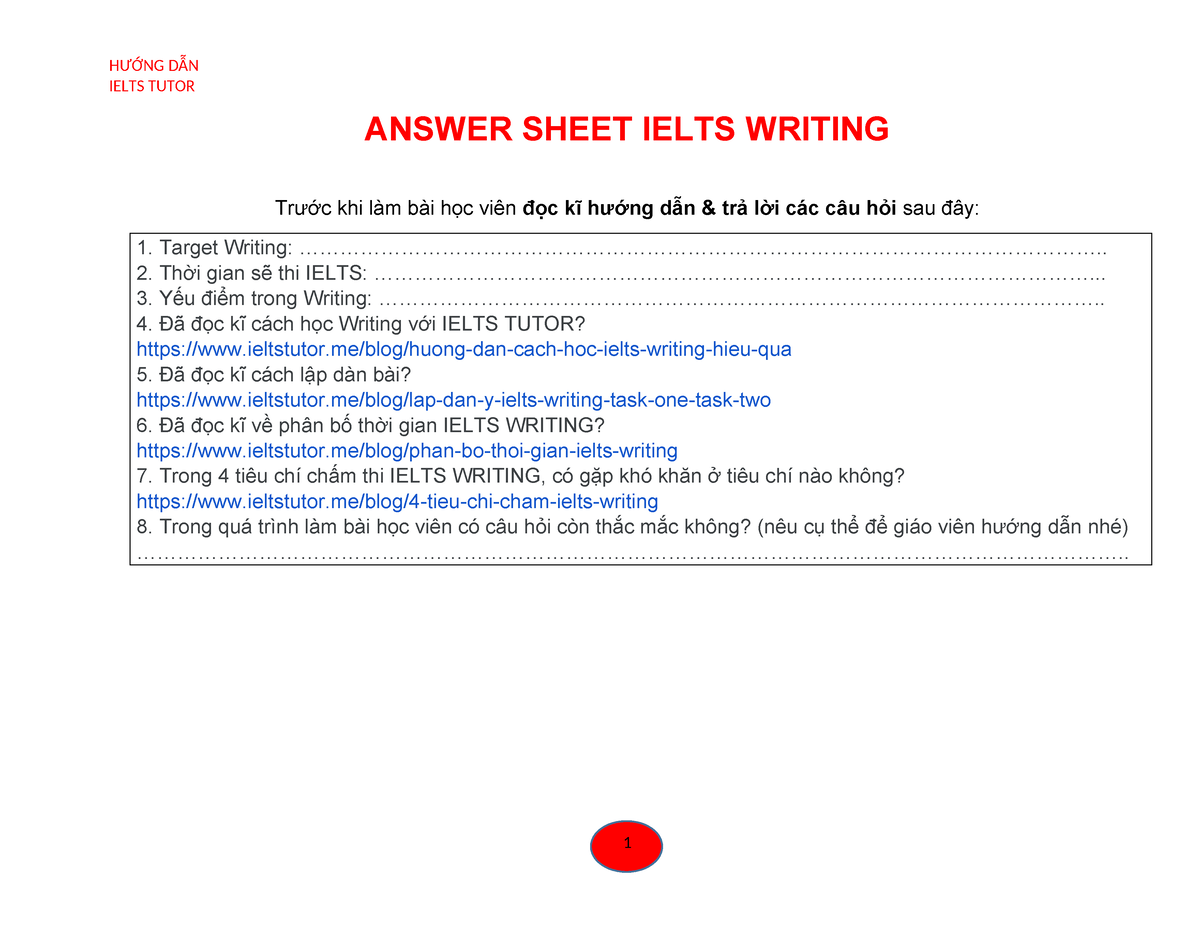 Answer Sheet Ielts Writing H Ng D N Ielts Tutor Answer Sheet Ielts Writing Tr C Khi L M B I