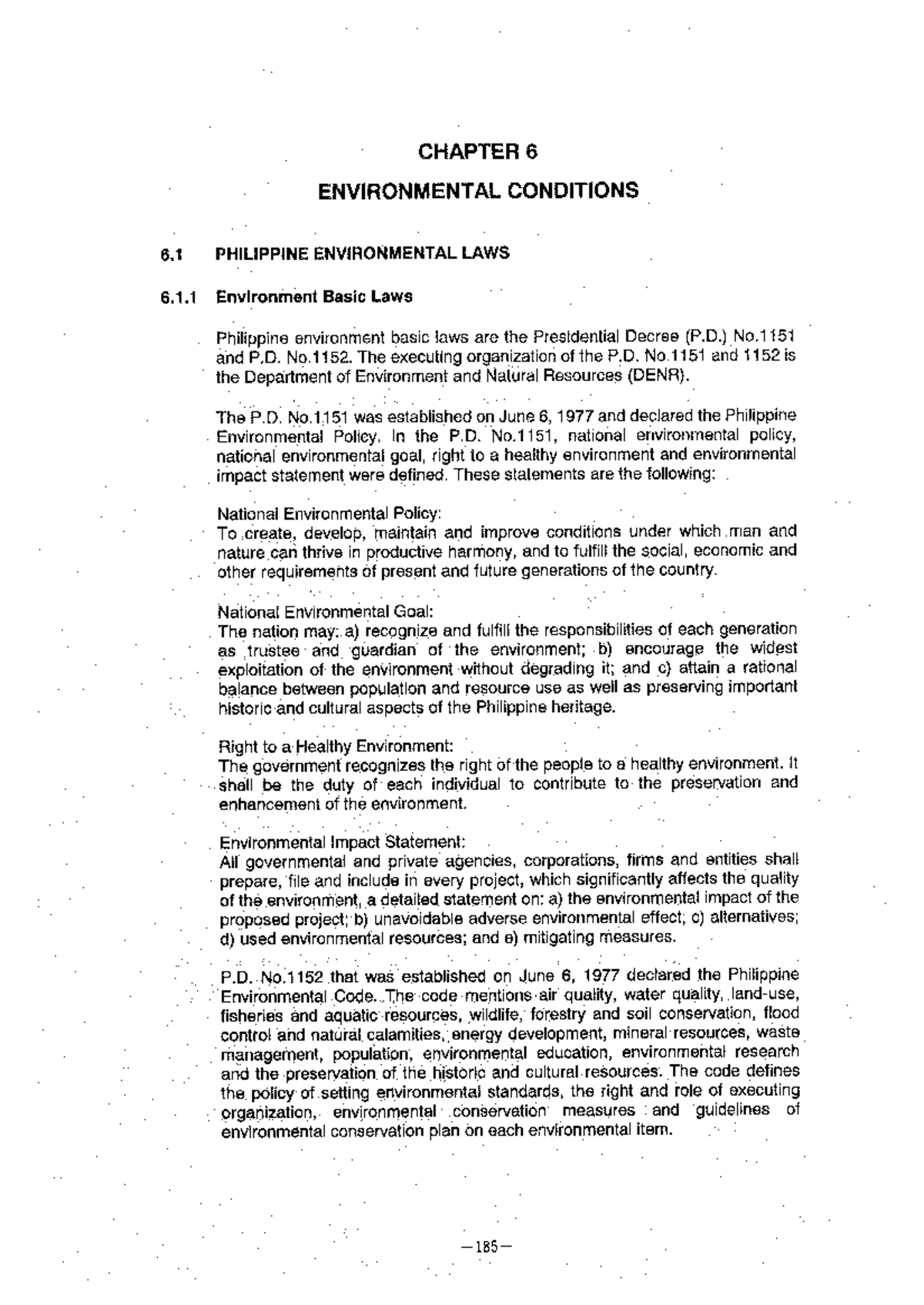 Inbound 1709721752083221539 - CHAPTER 6 ENVIRONMENTAL CONDITIONS 6,1 ...