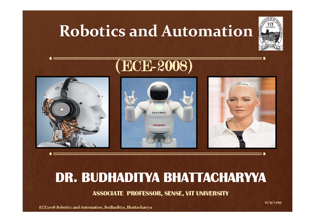 2-Basics of Robotics-06-Dec-2019 Material II 06-Dec-2019 Robotics basic ...