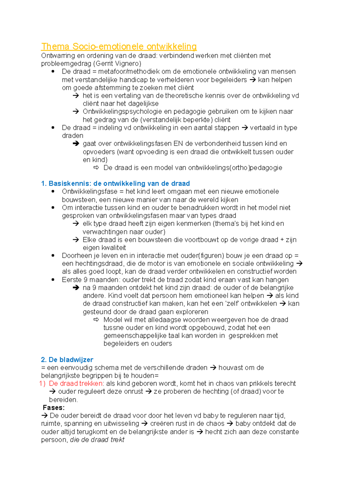 Samenvatting ORTHO 2.1 //BEA - Thema ontwikkeling Ontwarring en ...