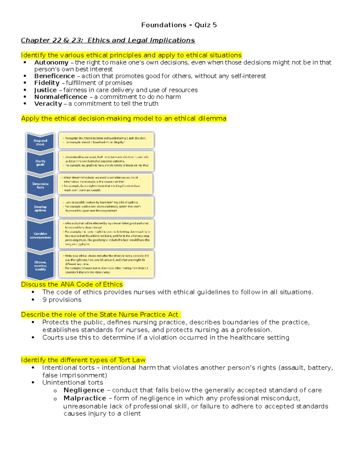 Foundations Quiz 5 Study Guide - NUS210 - Jersey College - Studocu