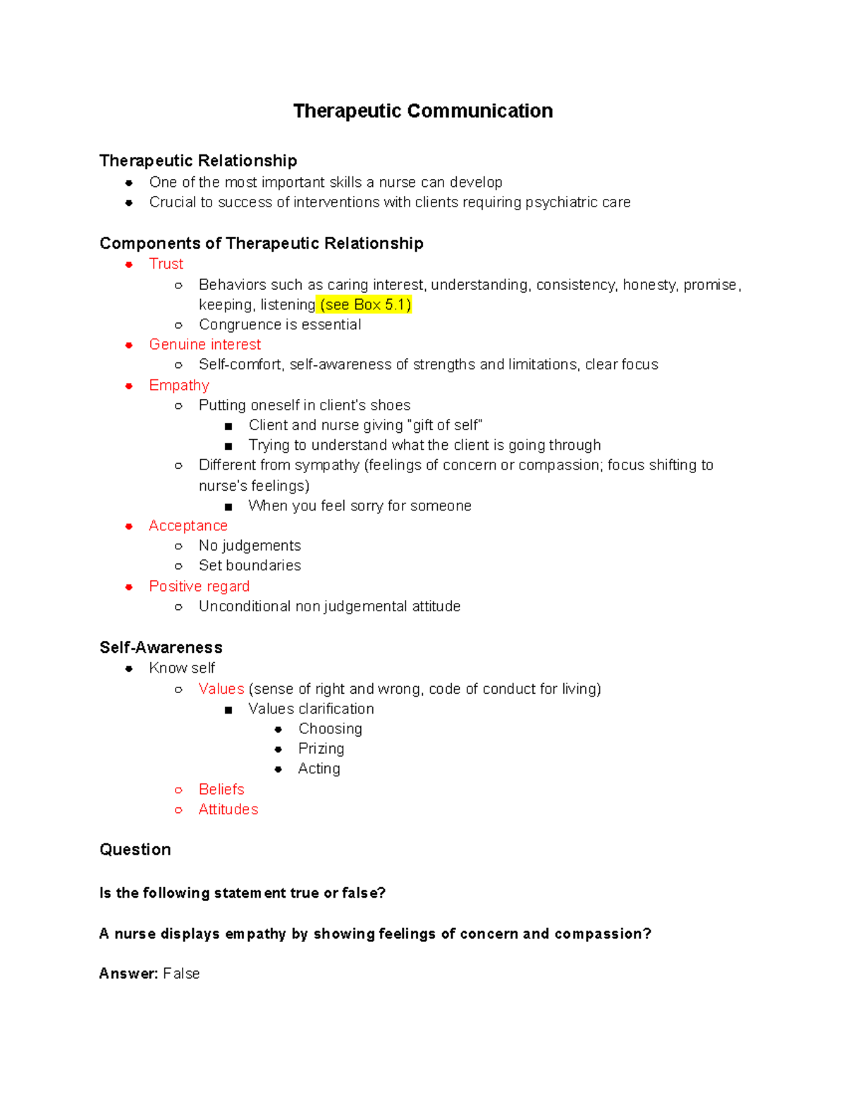 Therapeutic Communication Therapeutic Communication Therapeutic