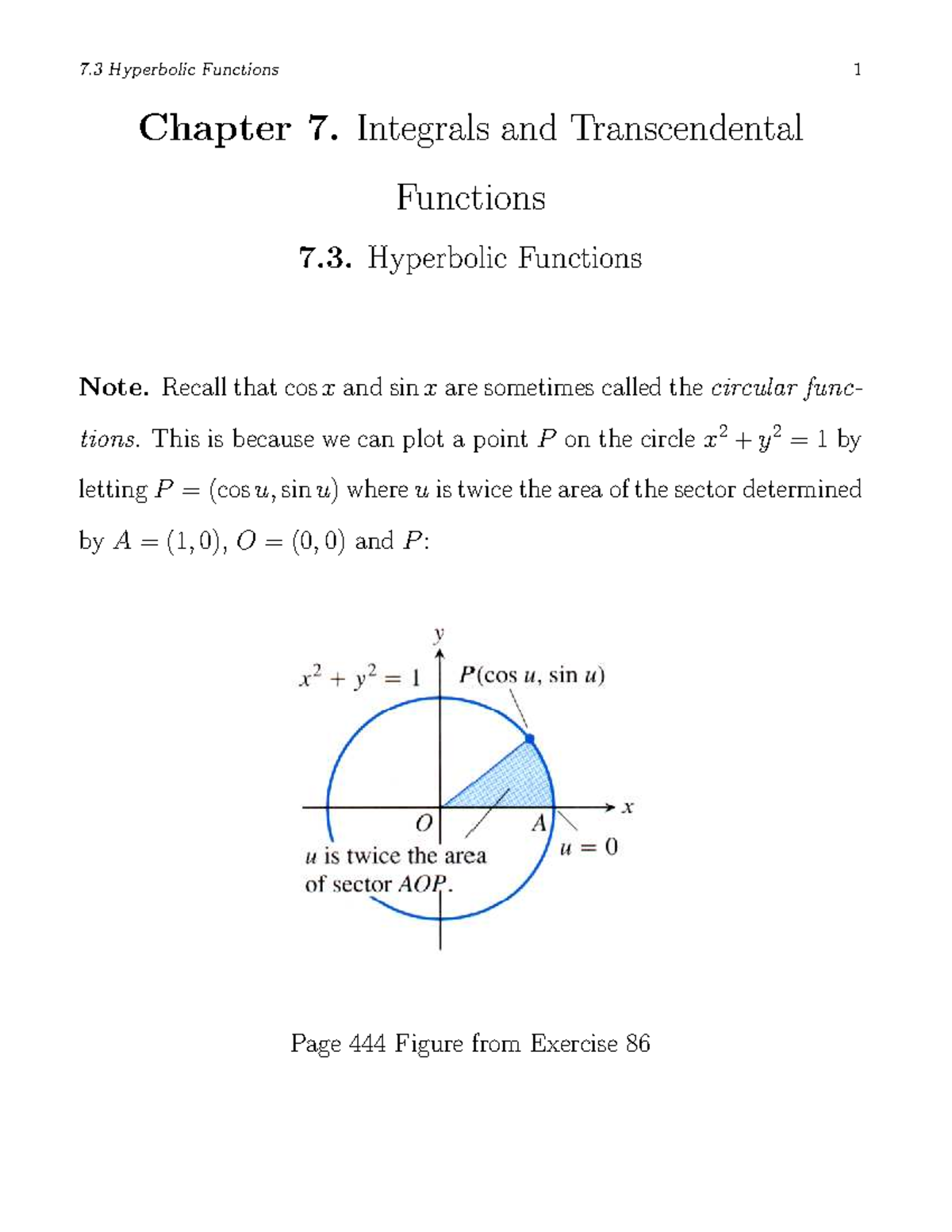Hyperbolic Functions - Chapter 7. Integrals and Transcendental ...