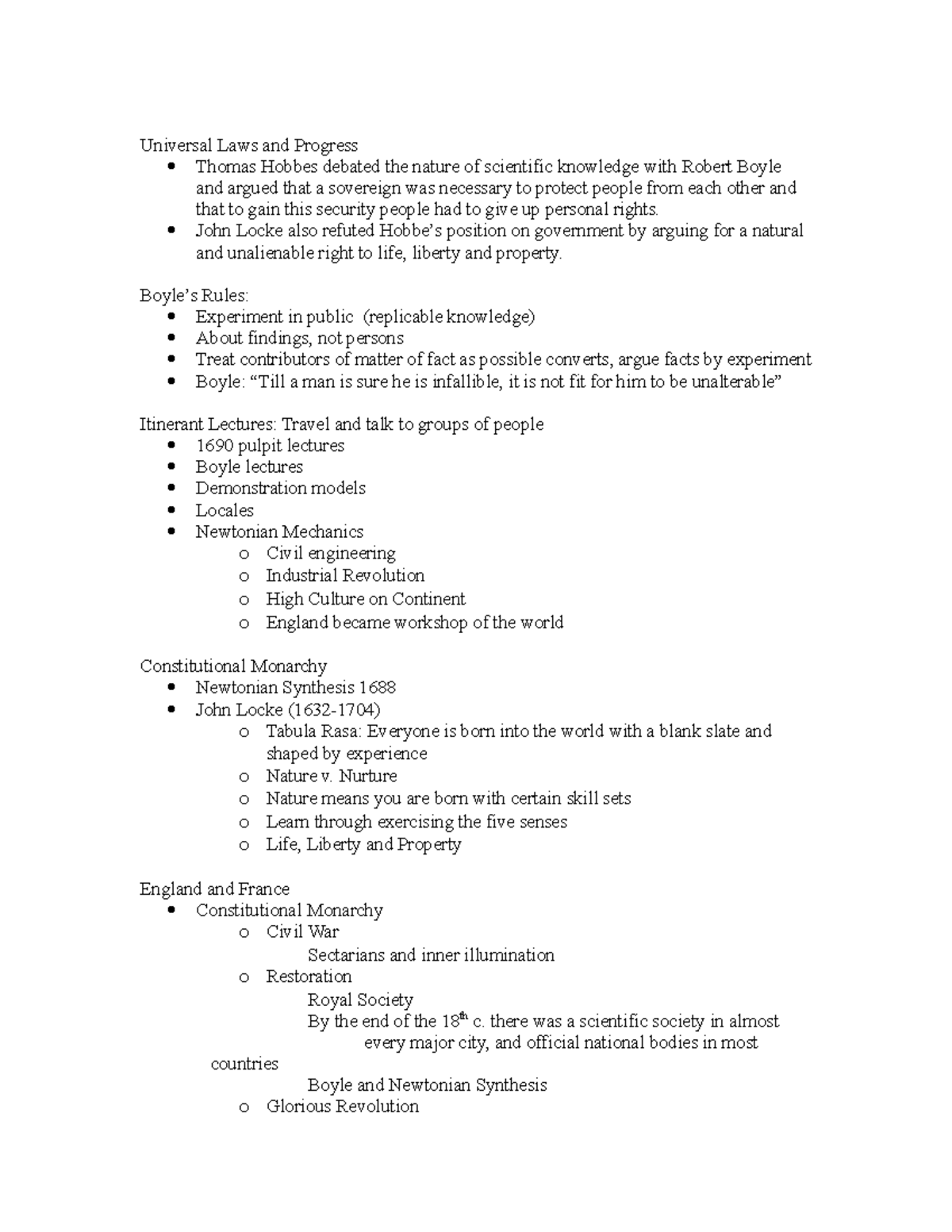 Laws and Progress Lecture Notes - Universal Laws and Progress Thomas ...