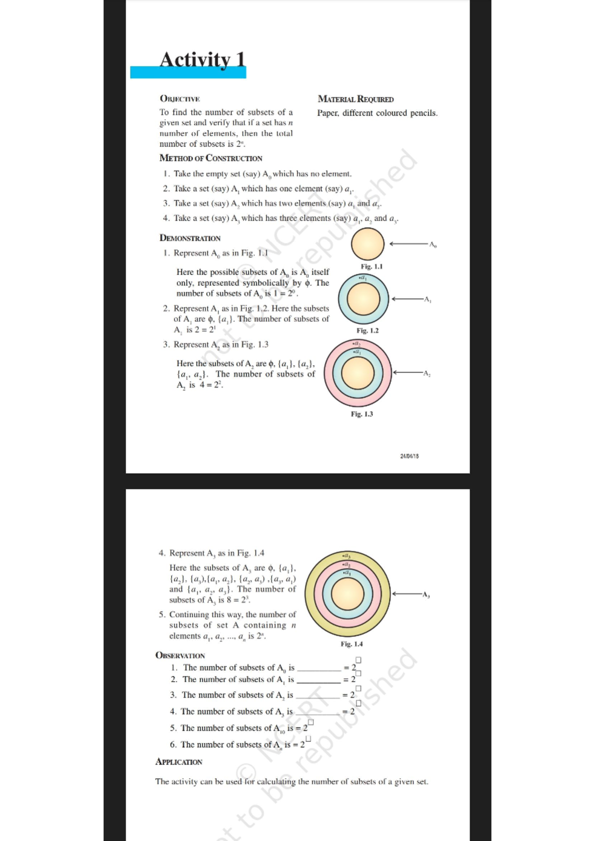 Document - Activity 1 OBJECTIVE MATERIAL REQUIRED To find the number of ...