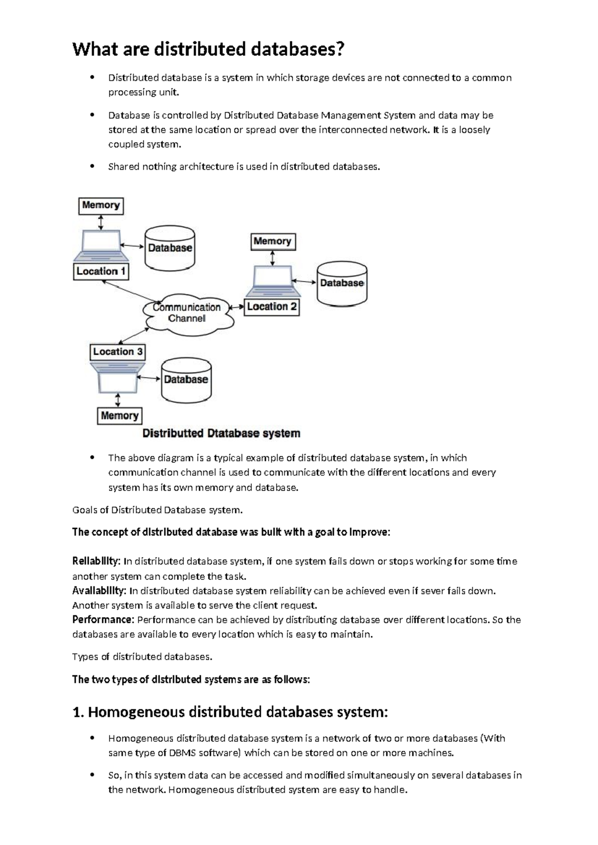 What are distributed databases - Database is controlled by Distributed ...