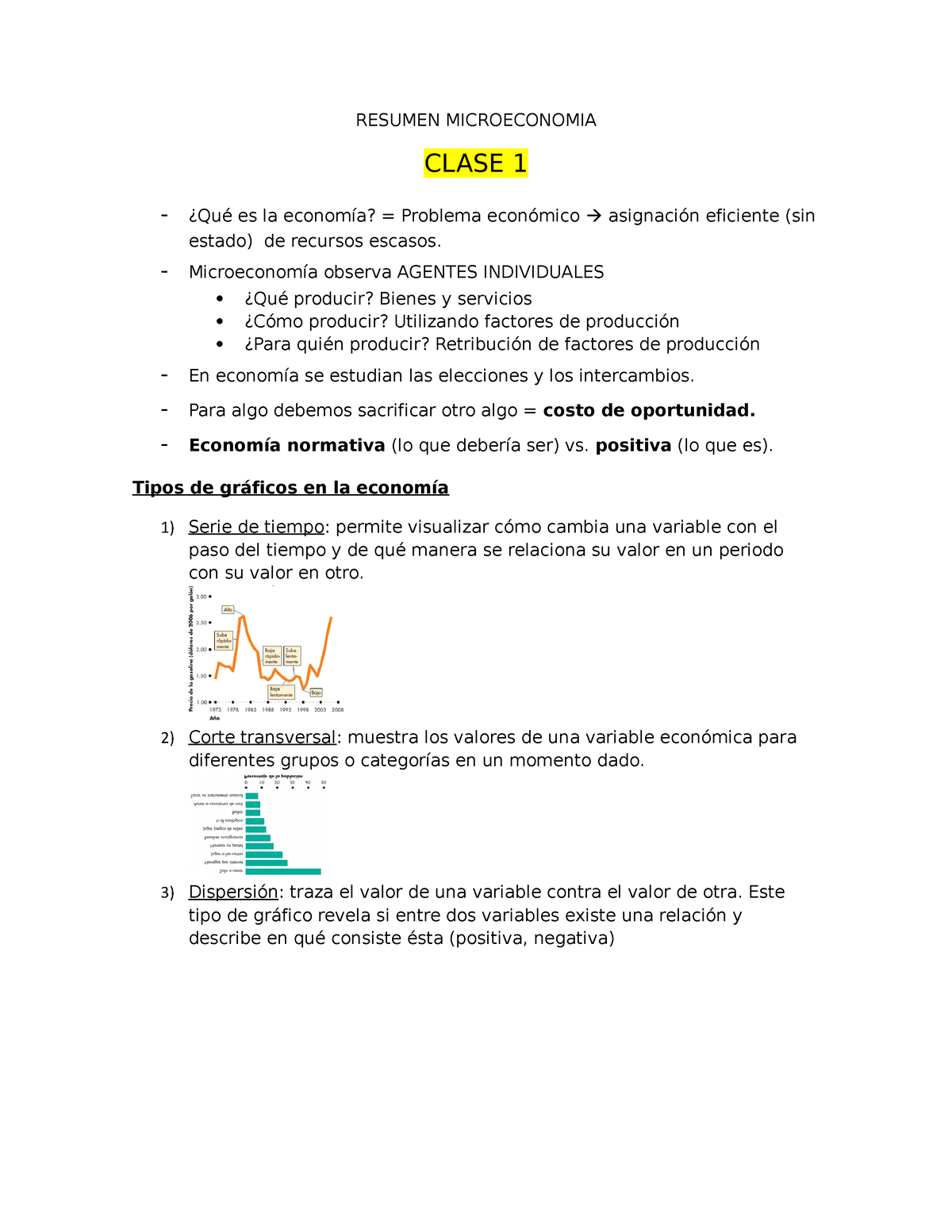 Resumen Microeconomia 1 Parcial - Microeconomía - UP - Studocu