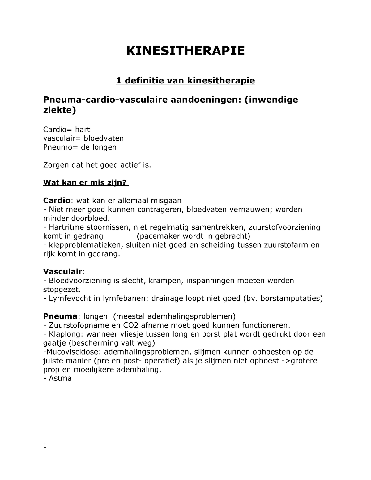 Kinesitherapie - Samenvatting Het Klinisch-kinesitherapeutisch ...