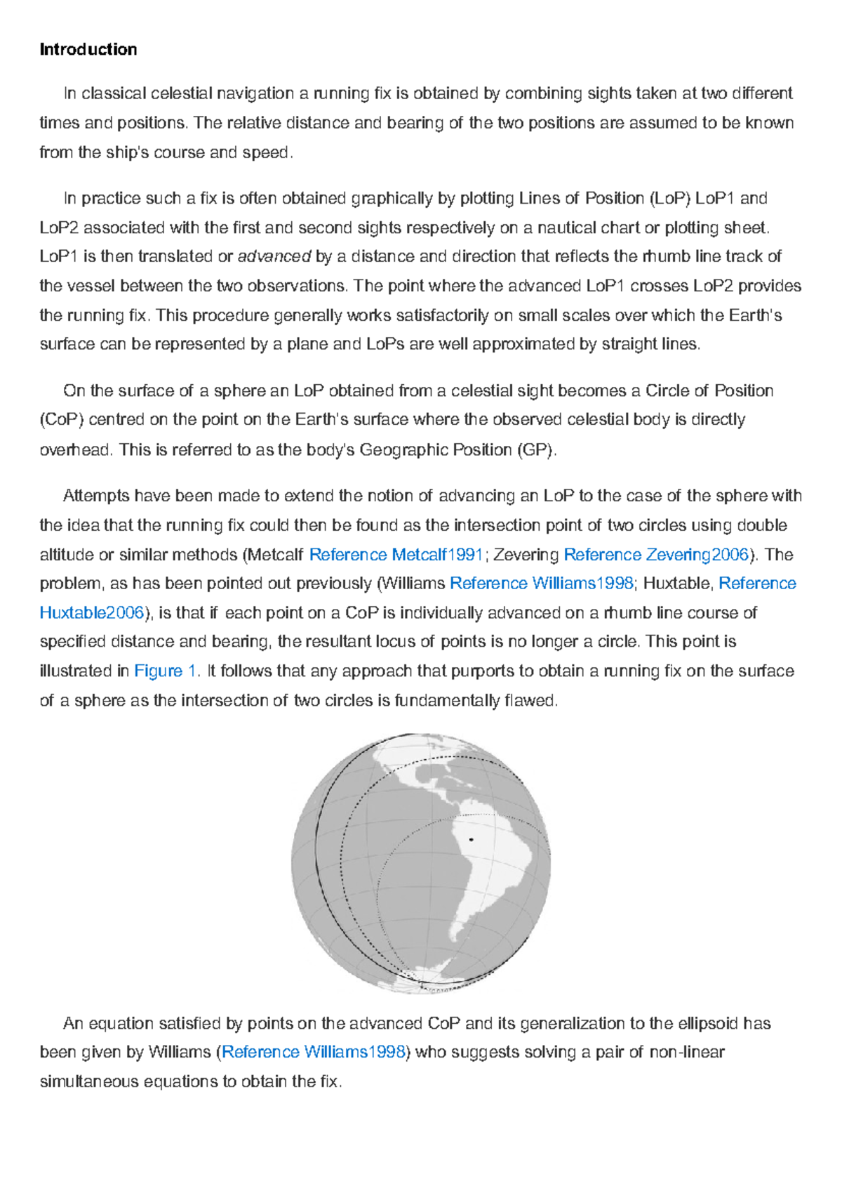 Runningfix - Running fix - Introduction In classical celestial ...
