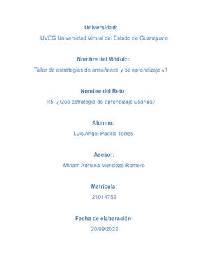 R2 Taller De Estrategias De Enseñanza Y Aprendizaje - Reto 2 Diseñando ...