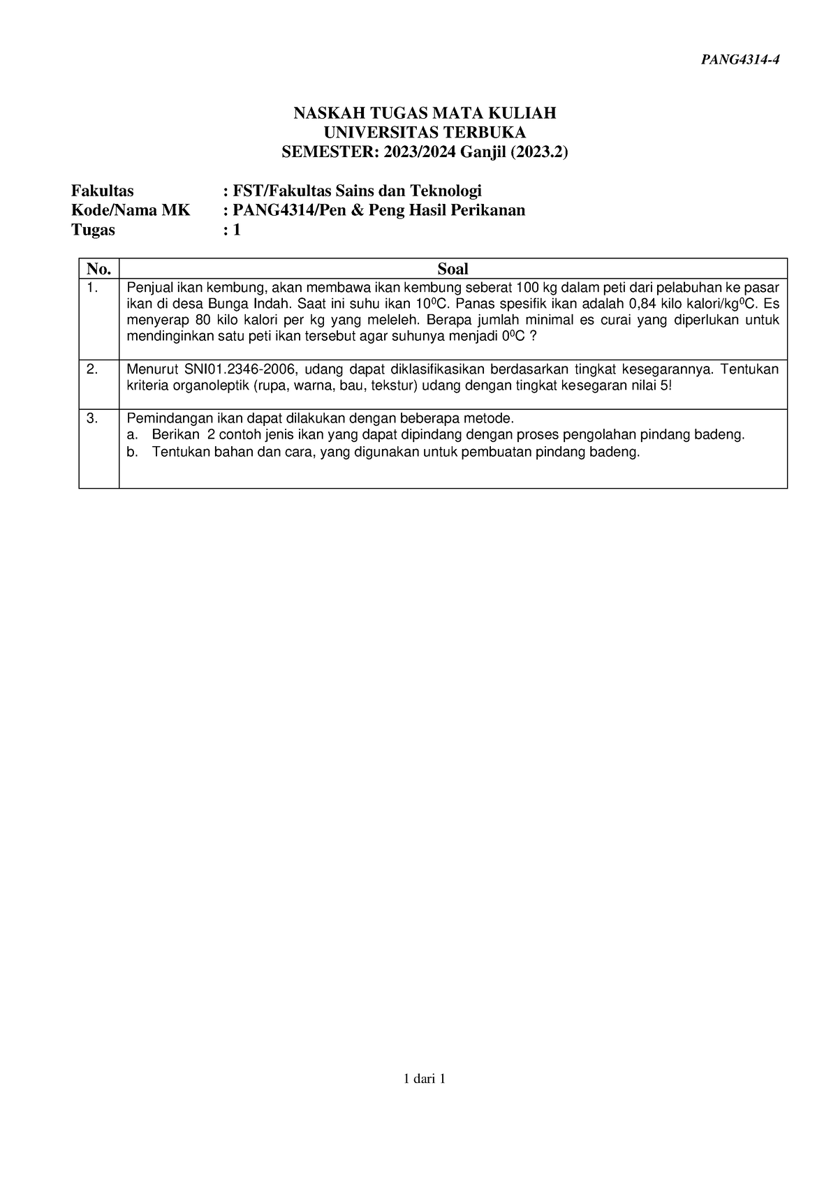 Soal Pang4314 Tmk1 4 - Tmk - PANG4314- 4 1 Dari 1 NASKAH TUGAS MATA ...