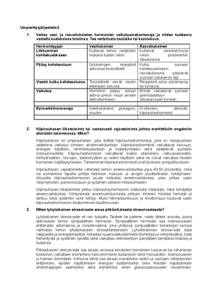HNFB 111 Anatomia Ja Fysiologia Peruskudokset Epiteelikudos Tuki Ja 