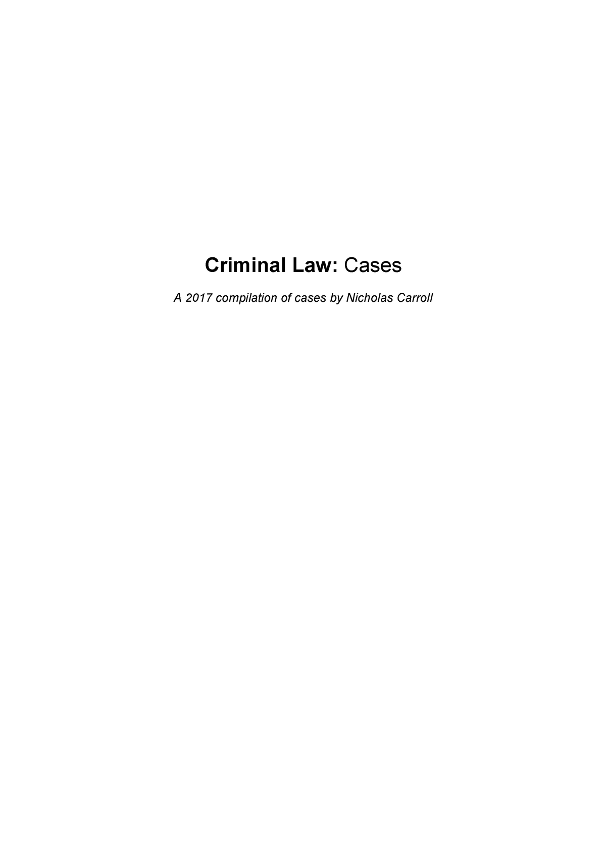 List Of Law Cases