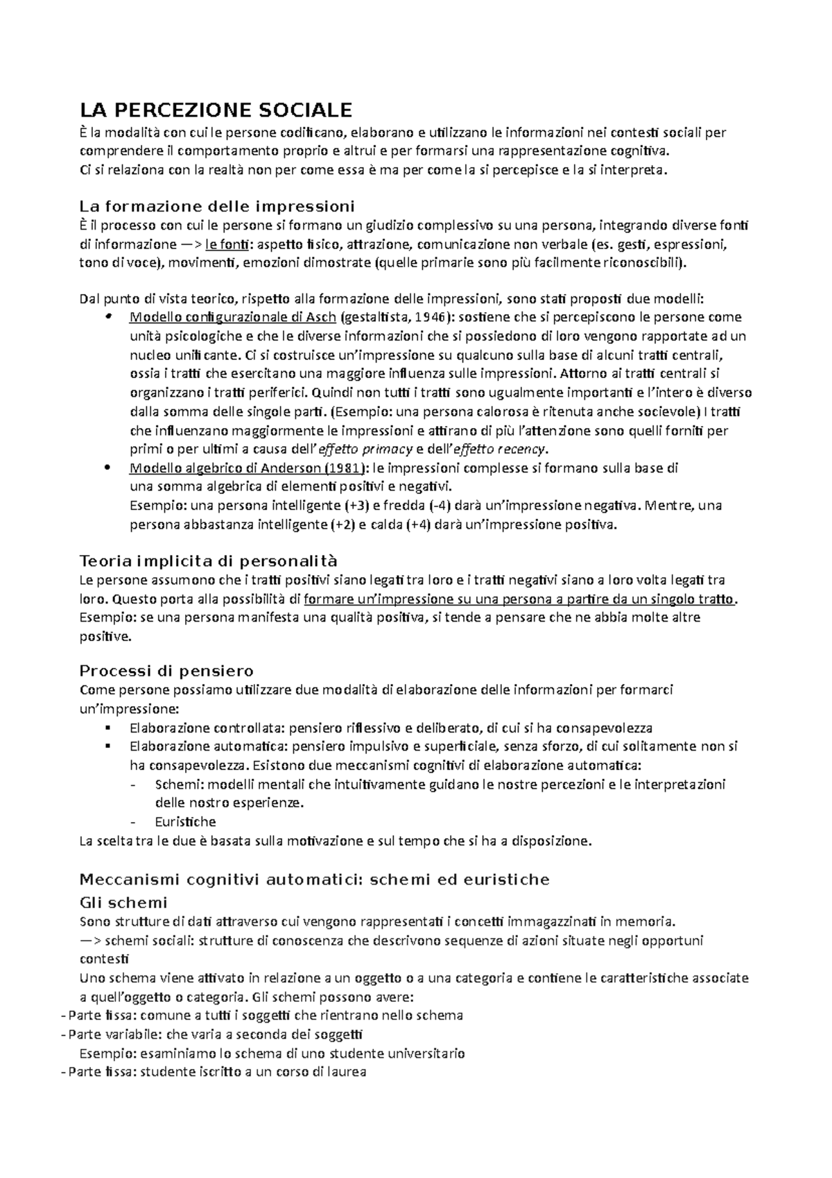 La Percezione Sociale LA PERCEZIONE SOCIALE La Modalit Con Cui Le 