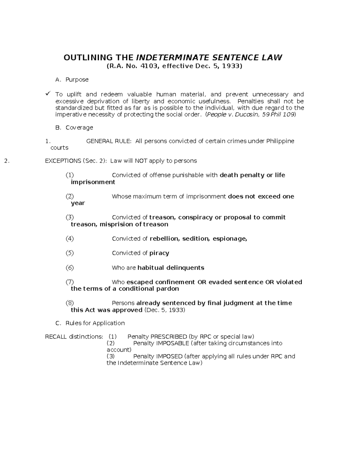 Indeterminate Sentence Law Simplified OUTLINING THE INDETERMINATE   Thumb 1200 1553 